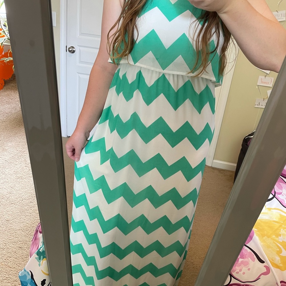 Chevron Maxi Dress